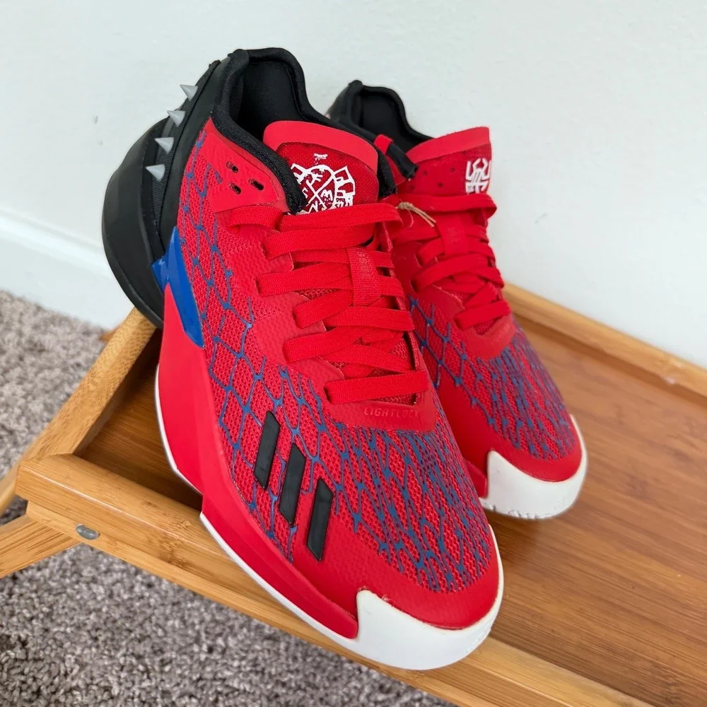 Adidas Marvel Spider-Man DON Issue 4 J Basketball Shoes Red Black HR1616 Size 6Y